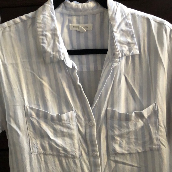 Striped button up blouse - Picture 2 of 3